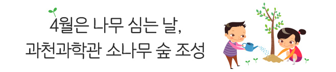 4월은 나무 심는 날, 과천과학관 소나무 숲 조성 