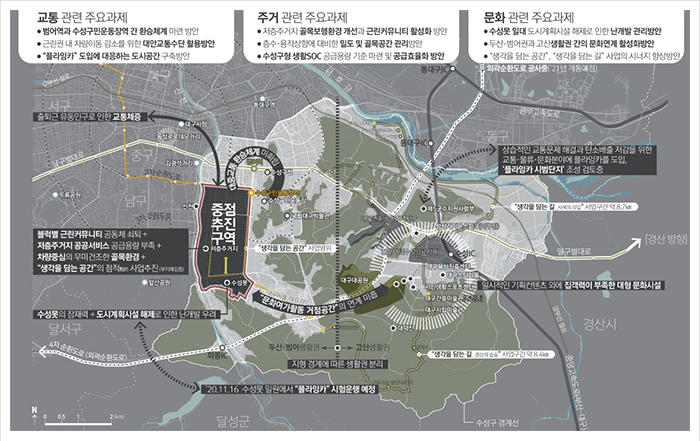 수성구 공간환경전략계획 - 중점추진권역의 비전과 주요과제 도출